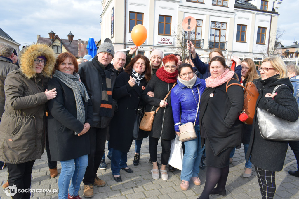 Strajk nauczycieli Sochaczew na placu