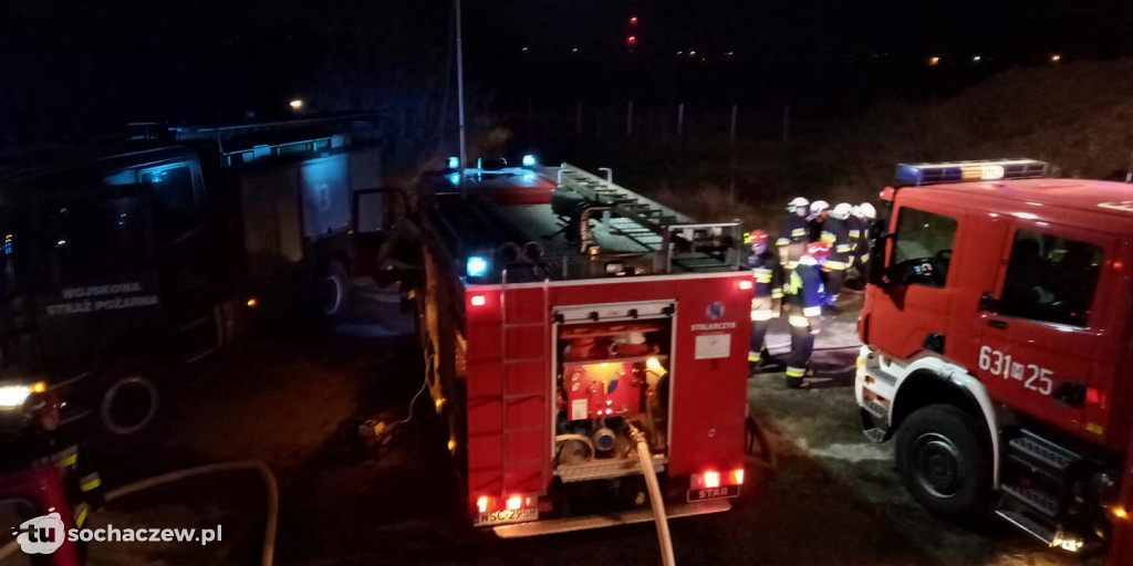 Pożar kompostownika w Bielicach