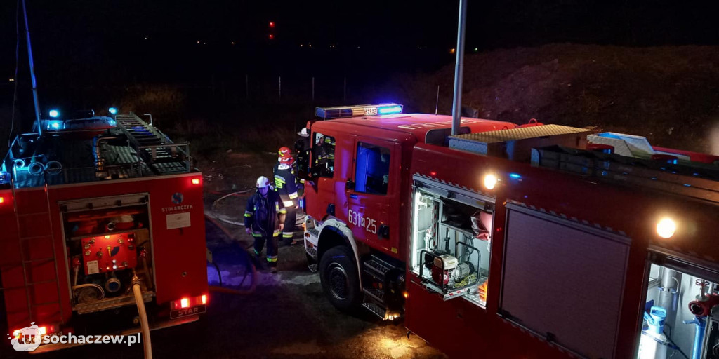 Pożar kompostownika w Bielicach