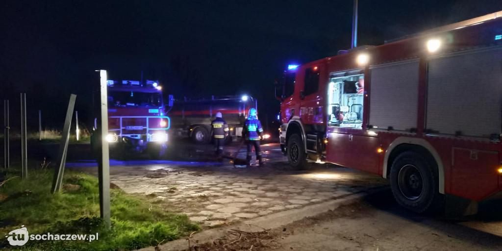 Pożar kompostownika w Bielicach