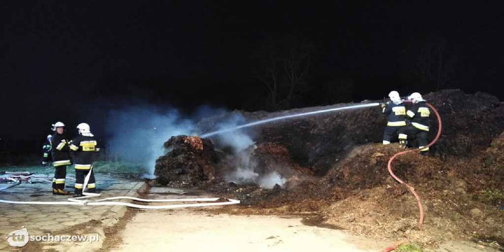 Pożar kompostownika w Bielicach