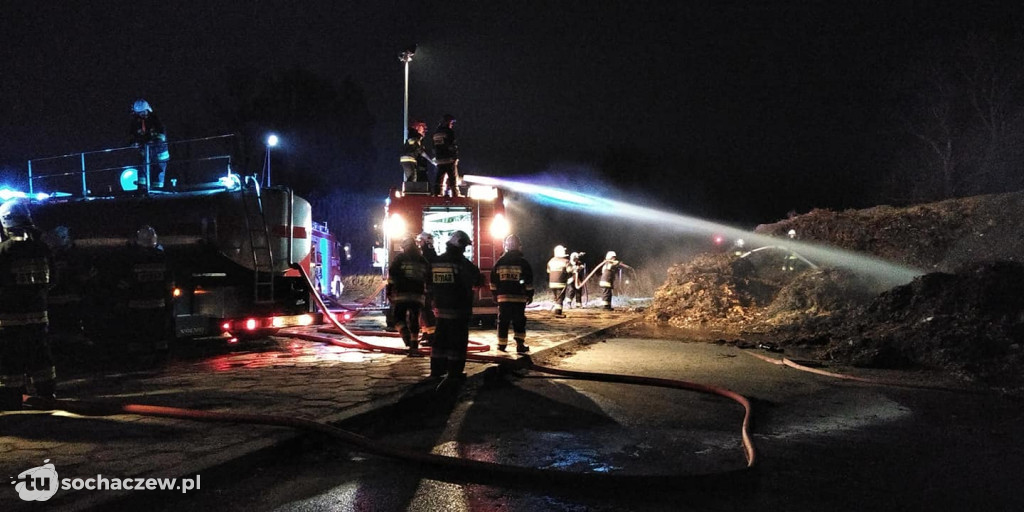 Pożar kompostownika w Bielicach