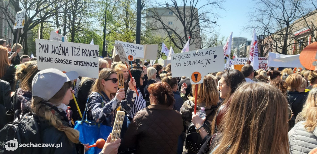 Strajk nauczycieli. Sochaczew w stolicy