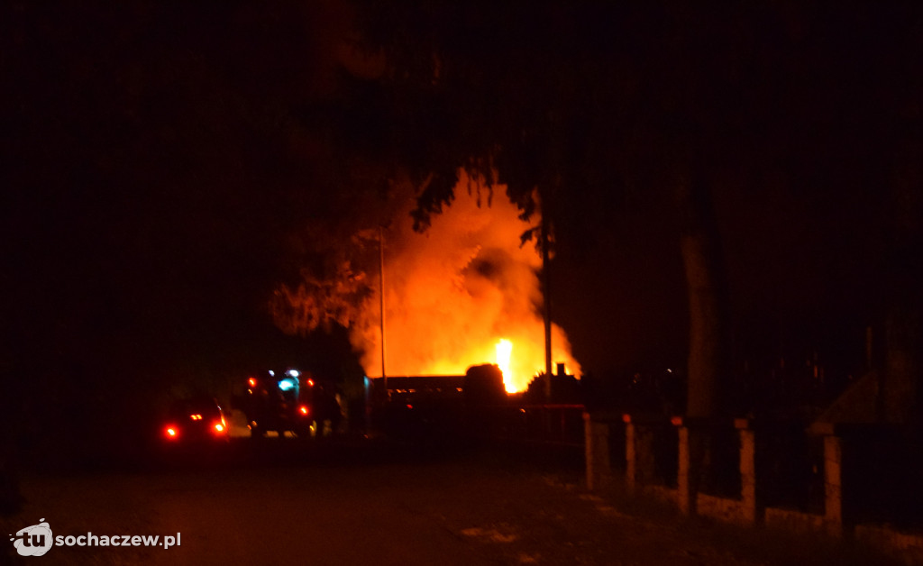 Pożar na cmentarzu w Giżycach