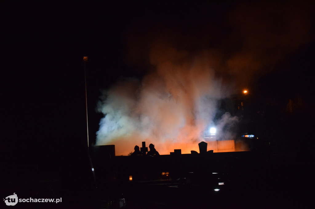 Pożar na cmentarzu w Giżycach