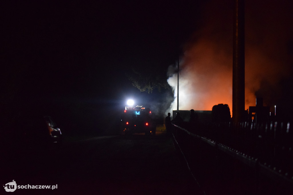 Pożar na cmentarzu w Giżycach