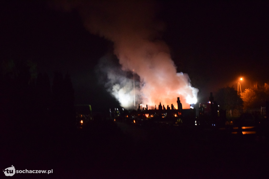 Pożar na cmentarzu w Giżycach