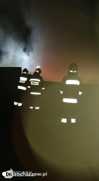 Pożar na cmentarzu w Giżycach