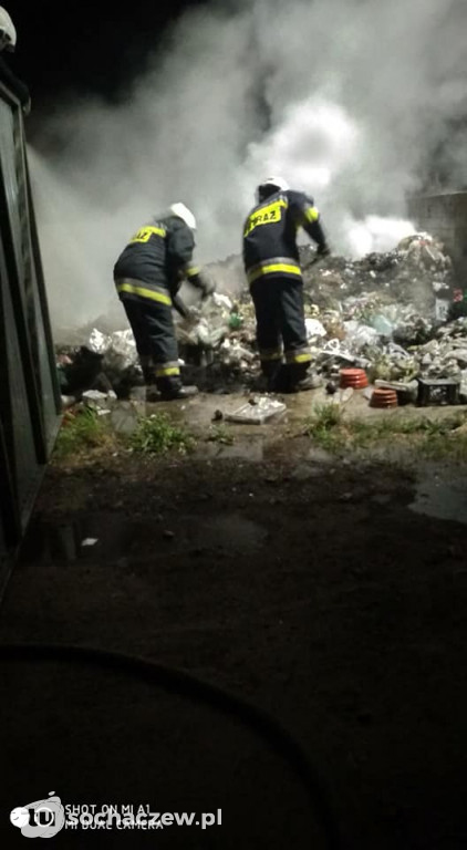 Pożar na cmentarzu w Giżycach