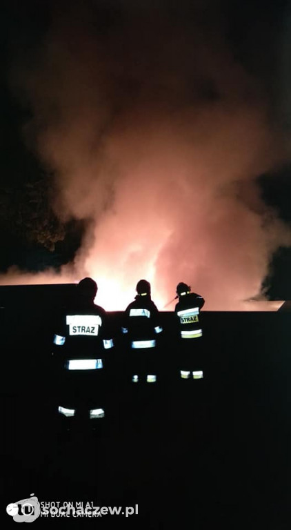 Pożar na cmentarzu w Giżycach