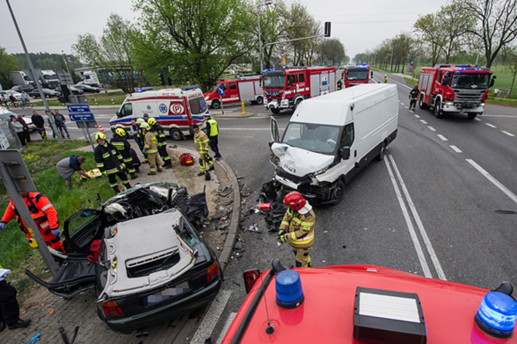 Wypadek w Kożuszkach. Foto Tomasz Fijołek