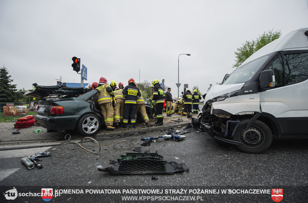 Wypadek w Kożuszkach. Foto Tomasz Fijołek