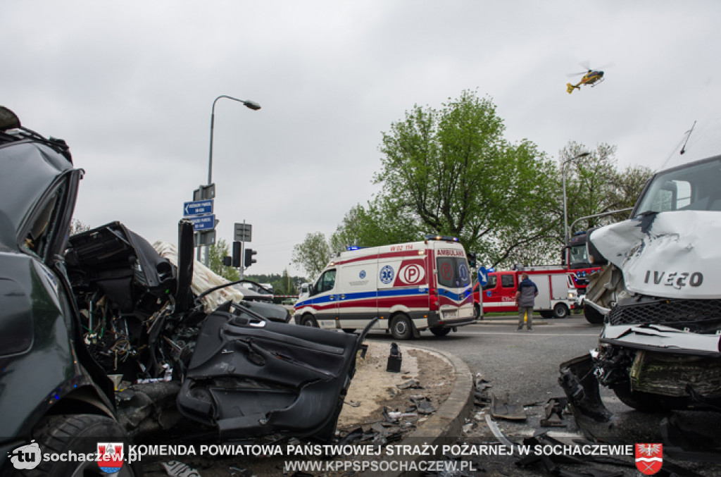 Wypadek w Kożuszkach. Foto Tomasz Fijołek