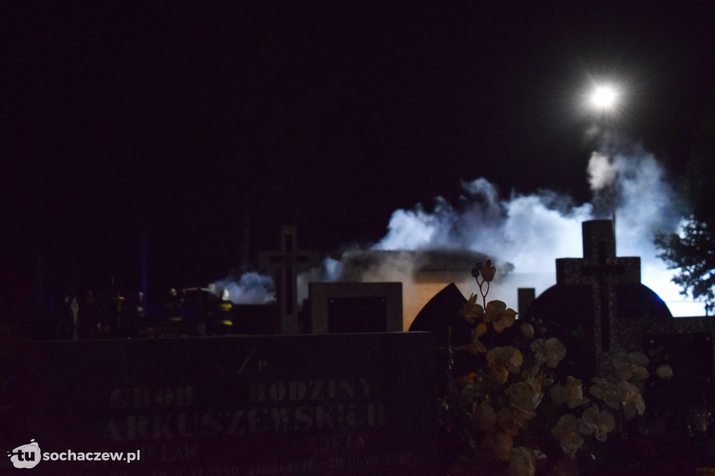 Na cmentarzu w Giżycach znów zapłonął ogień