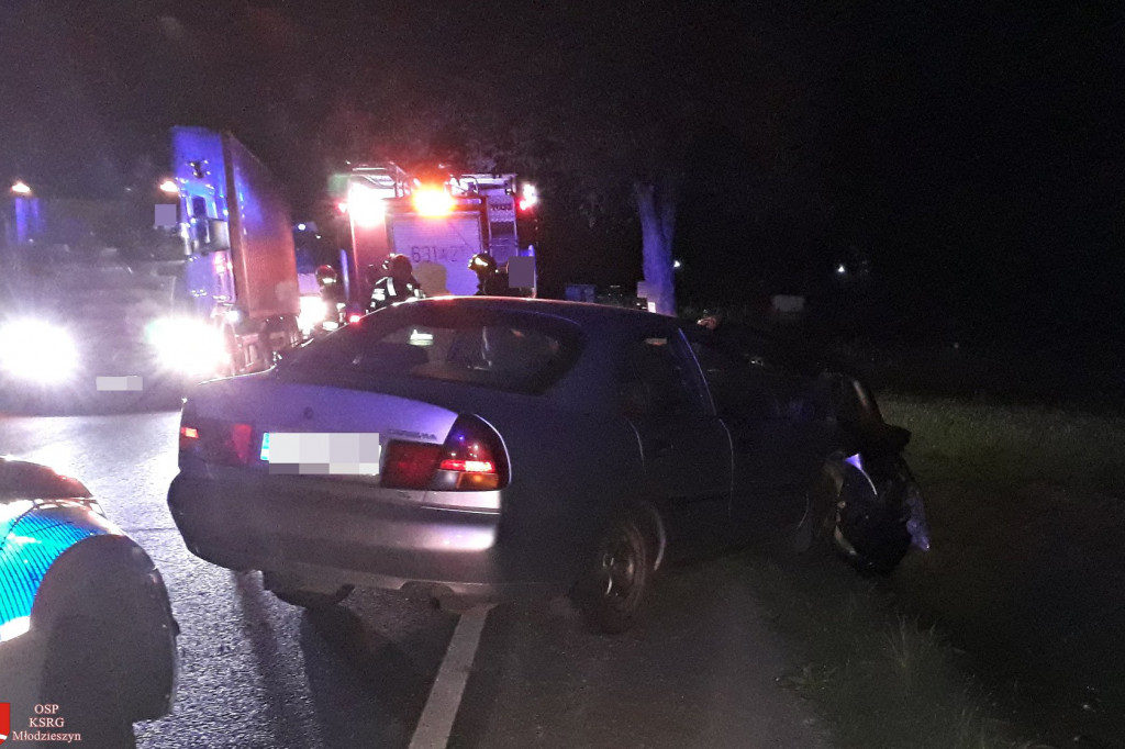 Wypadek na rondzie w Janowie