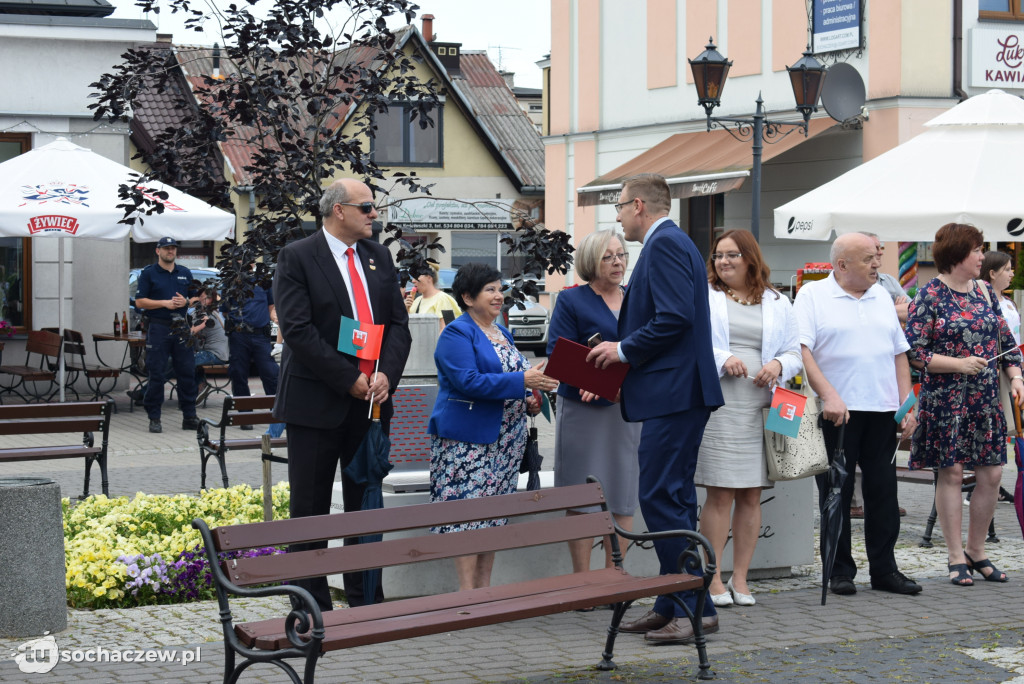 Flaga na maszt. Dni Sochaczewa otwarte