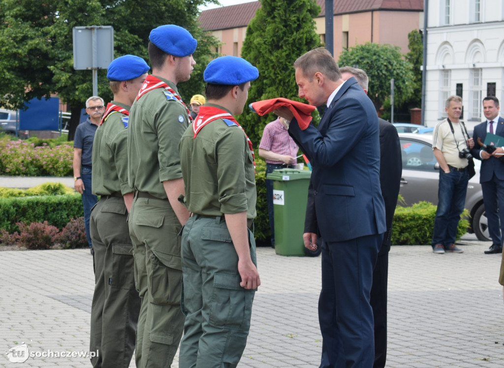 Flaga na maszt. Dni Sochaczewa otwarte