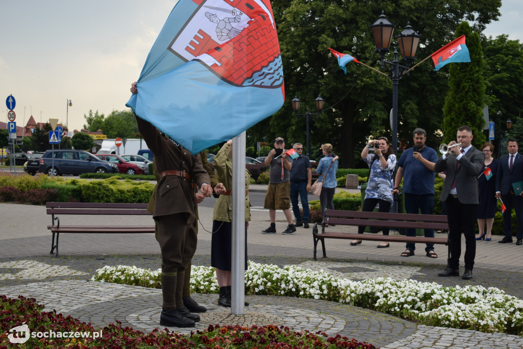 Flaga na maszt. Dni Sochaczewa otwarte