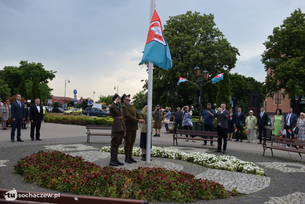 Flaga na maszt. Dni Sochaczewa otwarte