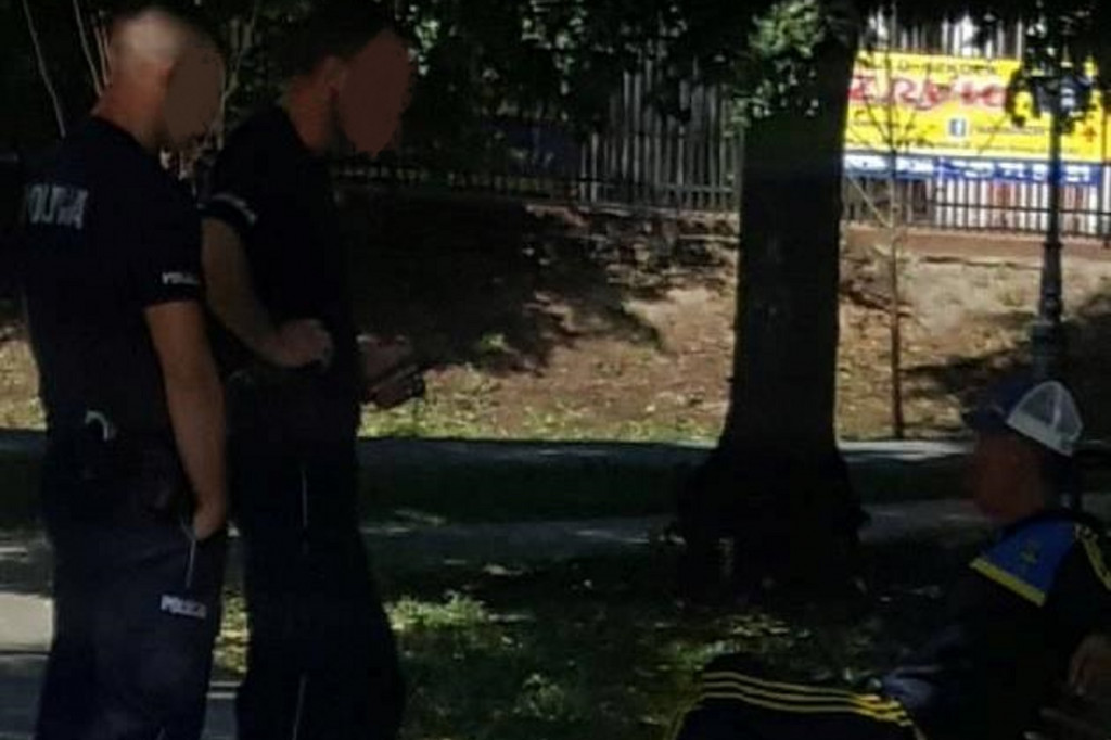 Interwencja w parku przy Traugutta