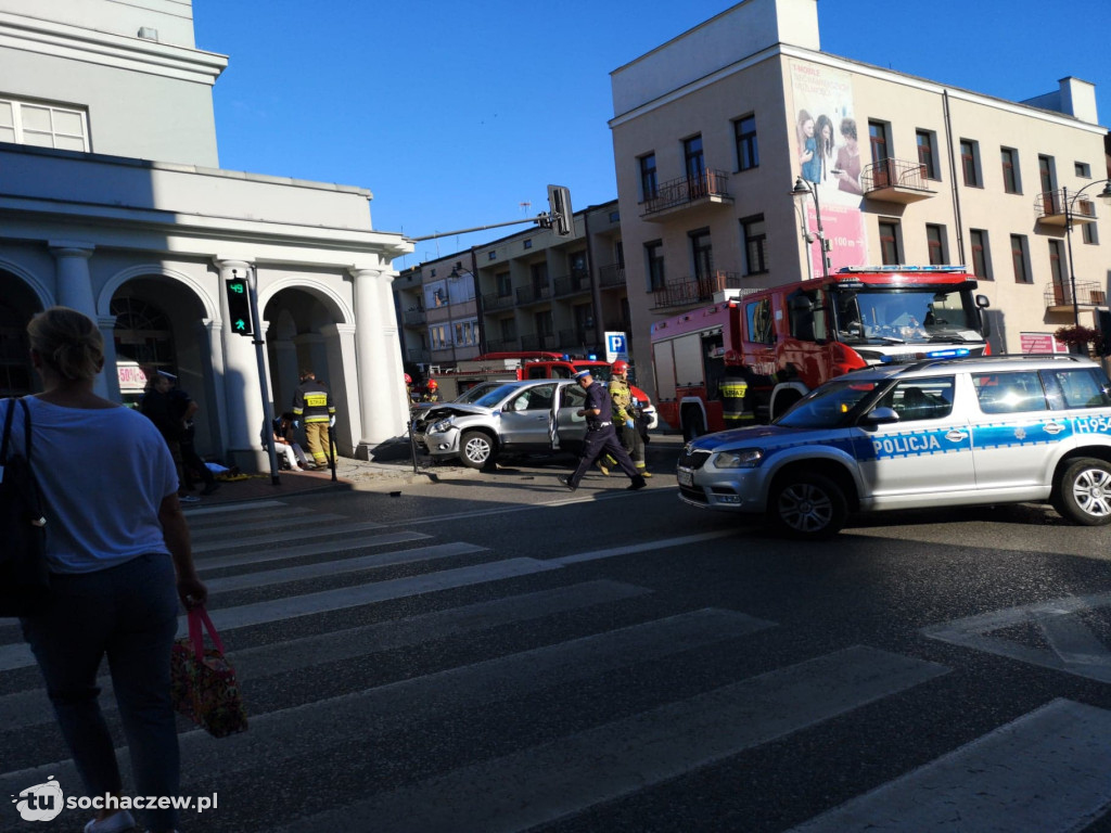 Wypadek w centrum Sochaczewa