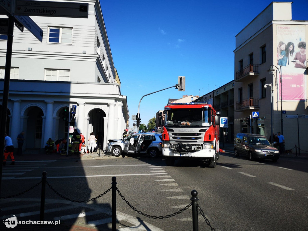 Wypadek w centrum Sochaczewa