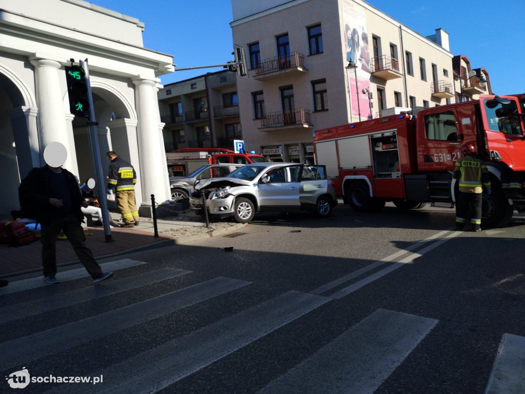 Wypadek w centrum Sochaczewa