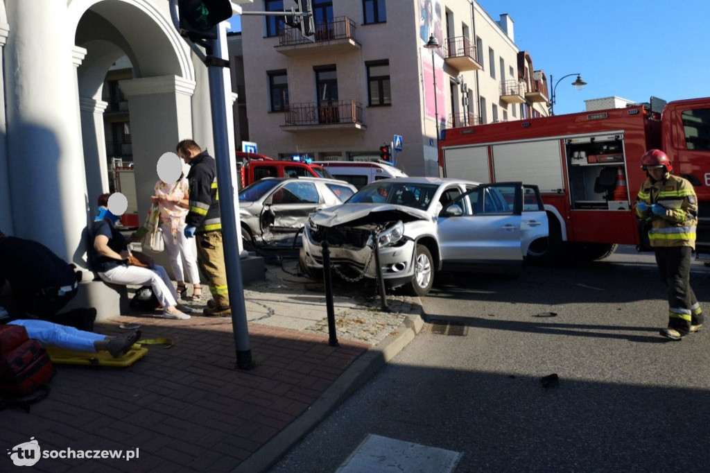 Wypadek w centrum Sochaczewa