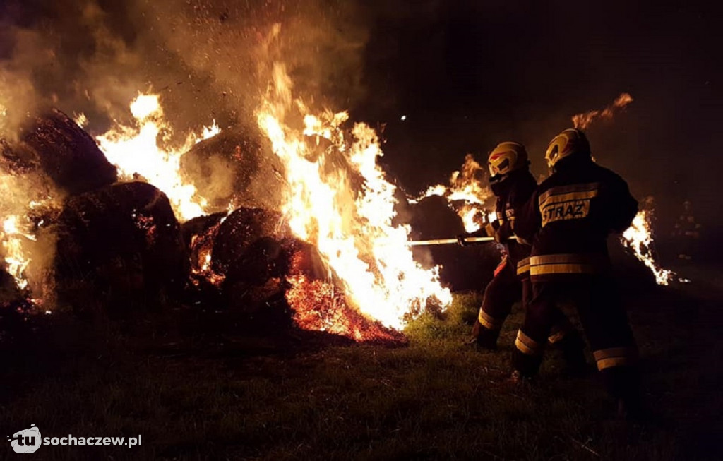 Pożar słomy w Witoldowie