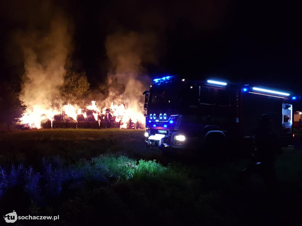 Pożar słomy w Witoldowie