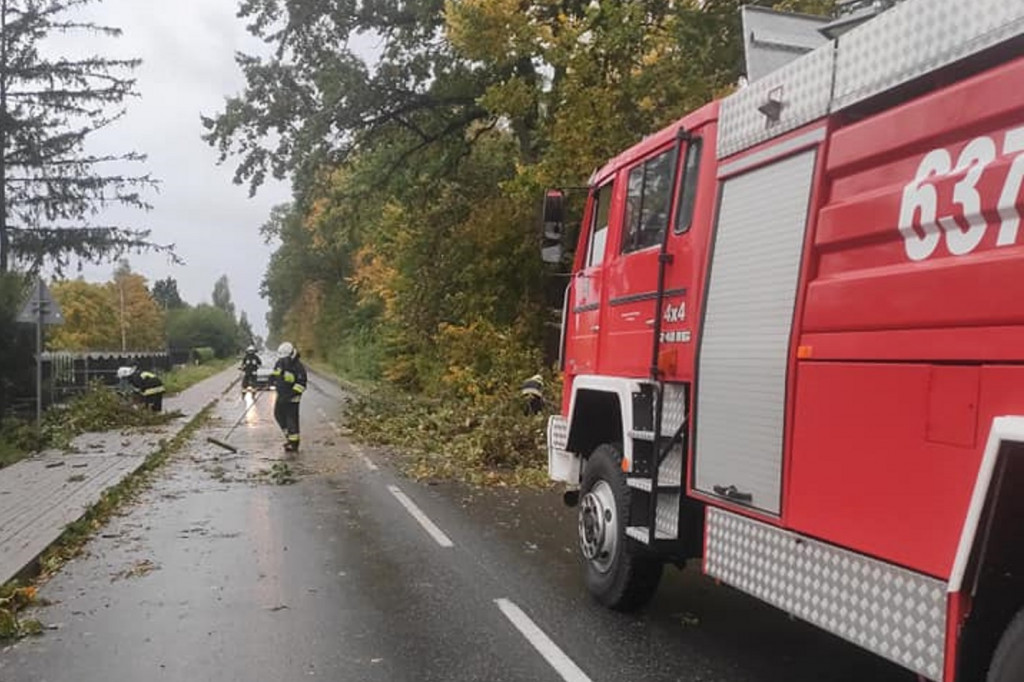Skutki wichury w powiecie