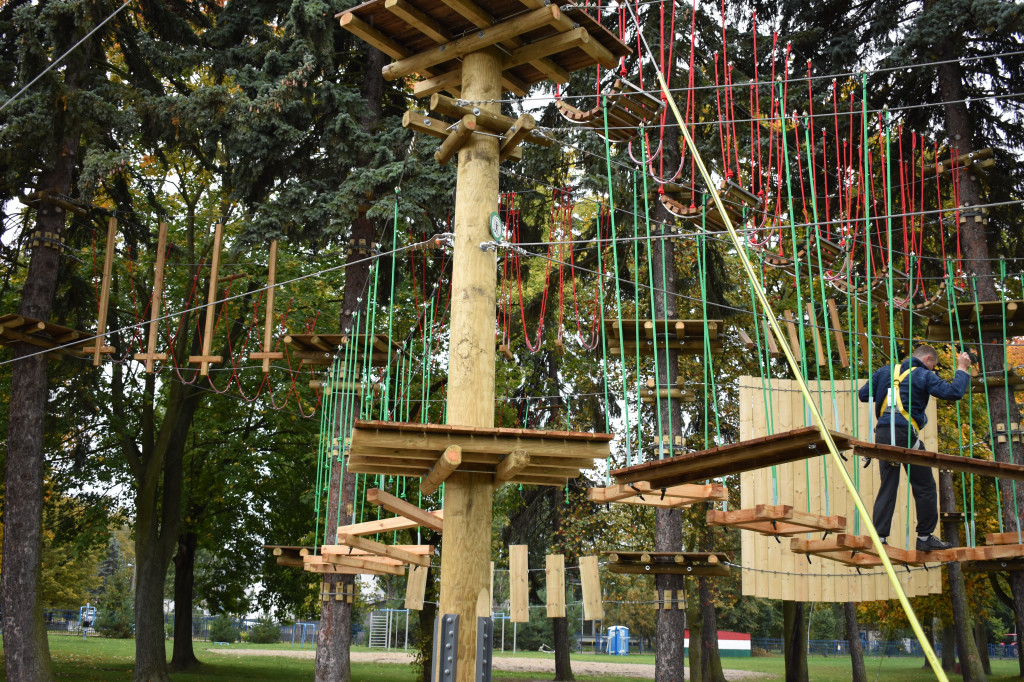 Park linowy w Chodakowie. Trwa odbiór