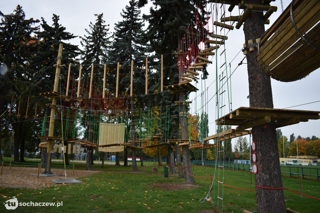 Park linowy w Chodakowie. Trwa odbiór