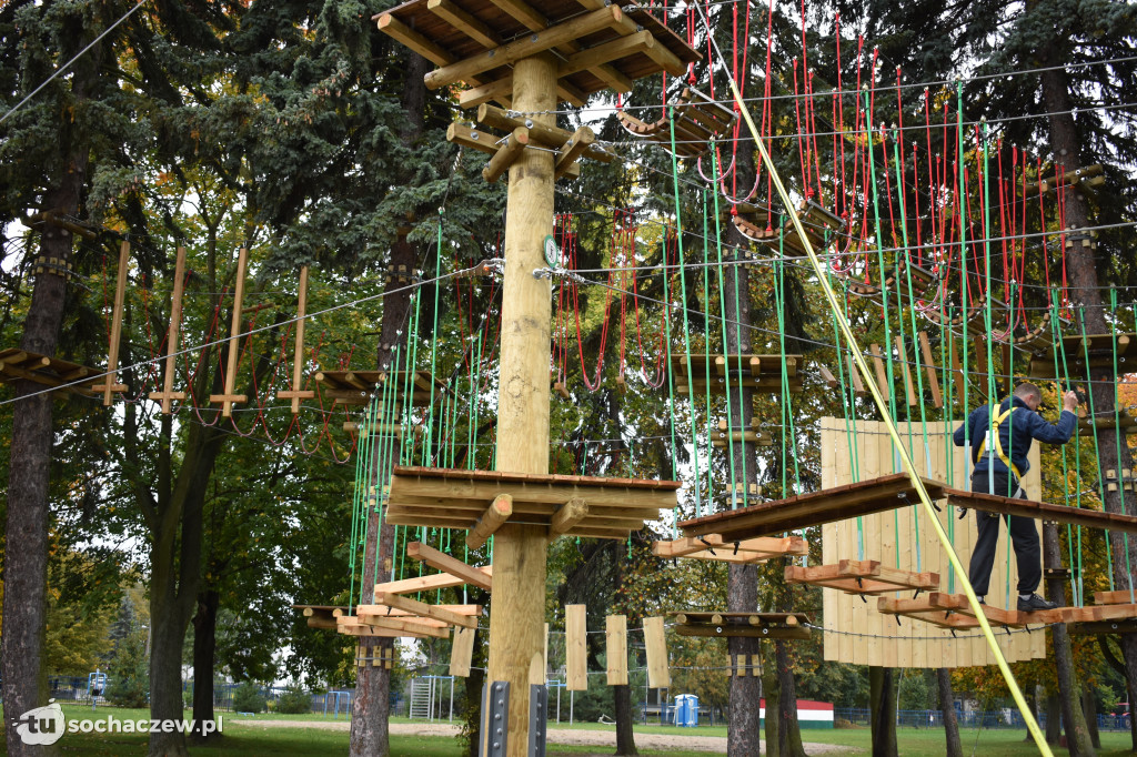 Park linowy w Chodakowie. Trwa odbiór