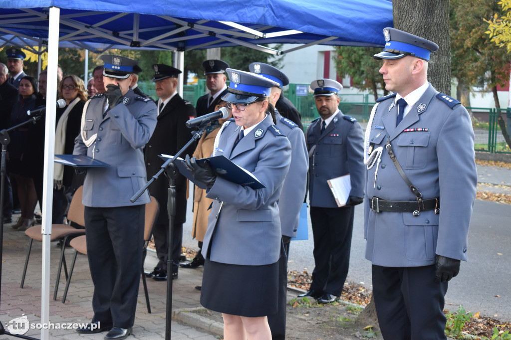 22 nazwiska na tablicy komendy policji w Sochaczewie