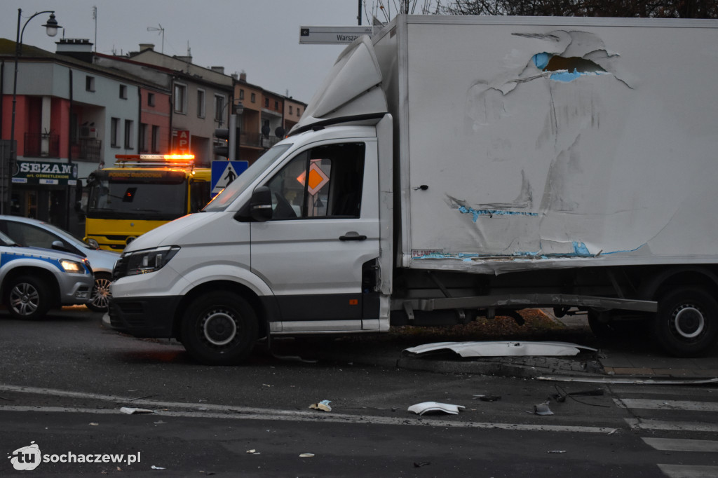 Wypadek w centrum Sochaczewa