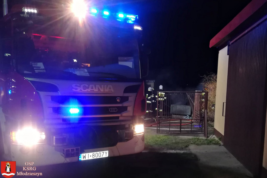 Pożar gołębników w Janowie