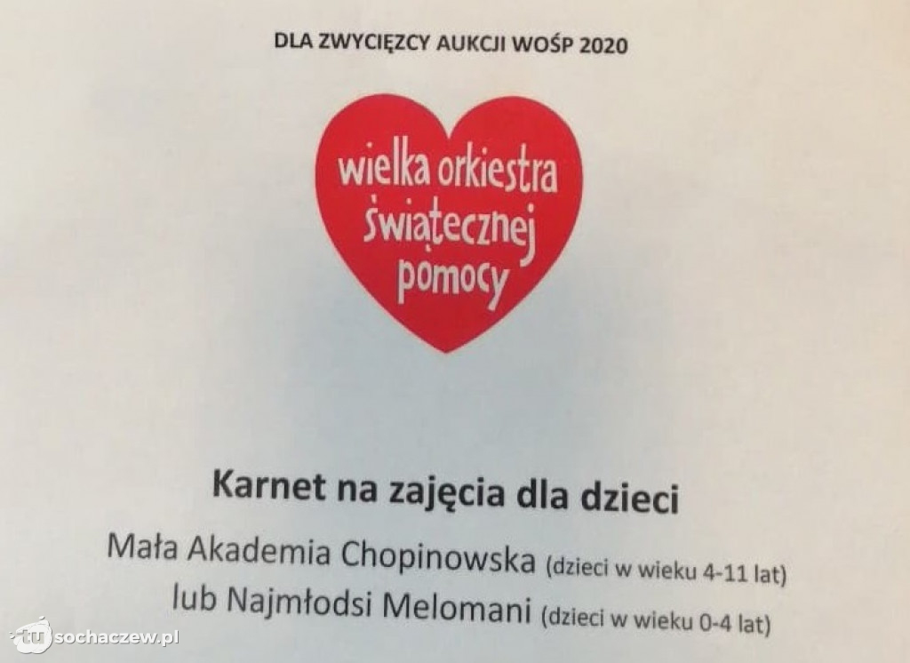 Licytacja WOŚP Sochaczew 2020