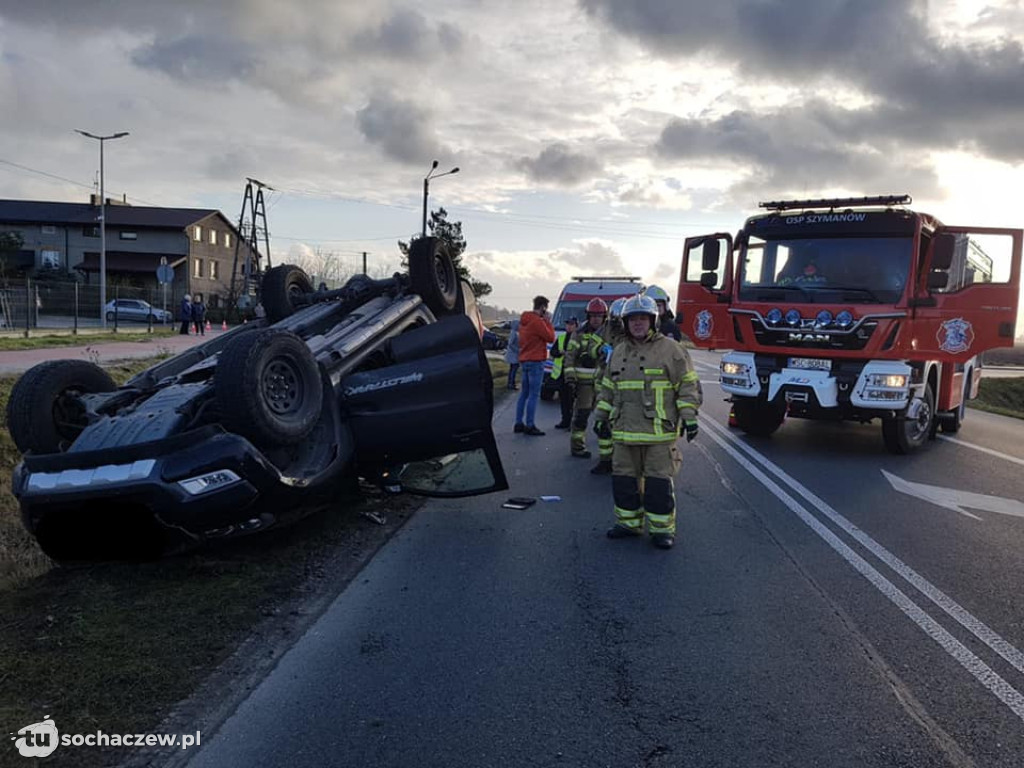 Wypadek na obwodnicy Teresina w Elżbietowie