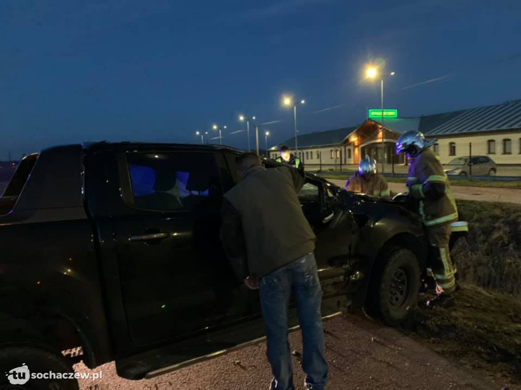 Wypadek na obwodnicy Teresina w Elżbietowie