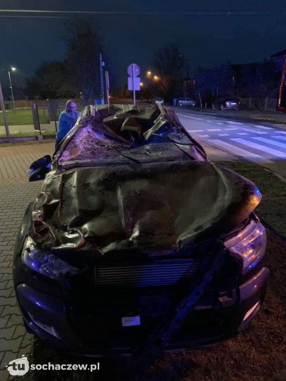 Wypadek na obwodnicy Teresina w Elżbietowie