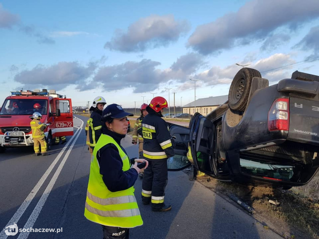 Wypadek na obwodnicy Teresina w Elżbietowie