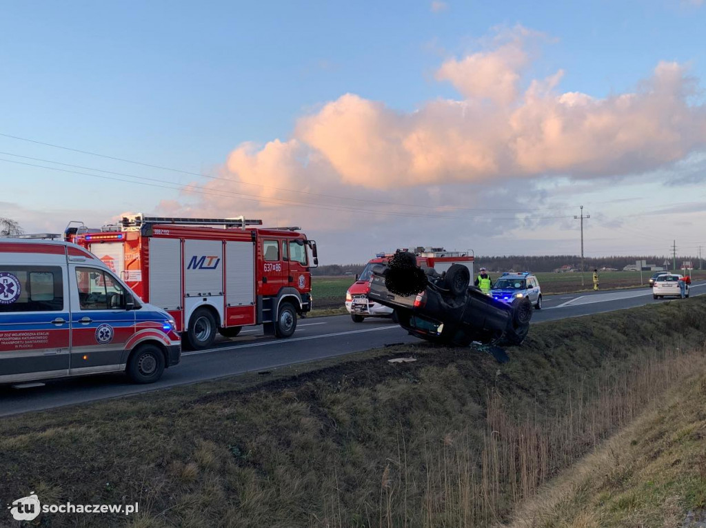 Wypadek na obwodnicy Teresina w Elżbietowie