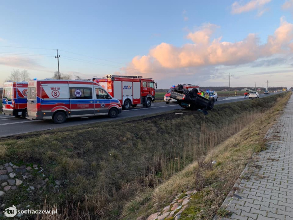 Wypadek na obwodnicy Teresina w Elżbietowie