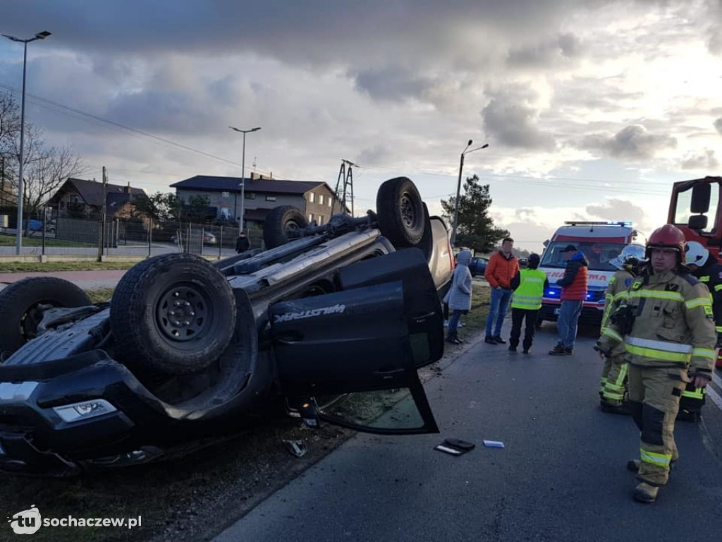 Wypadek na obwodnicy Teresina w Elżbietowie