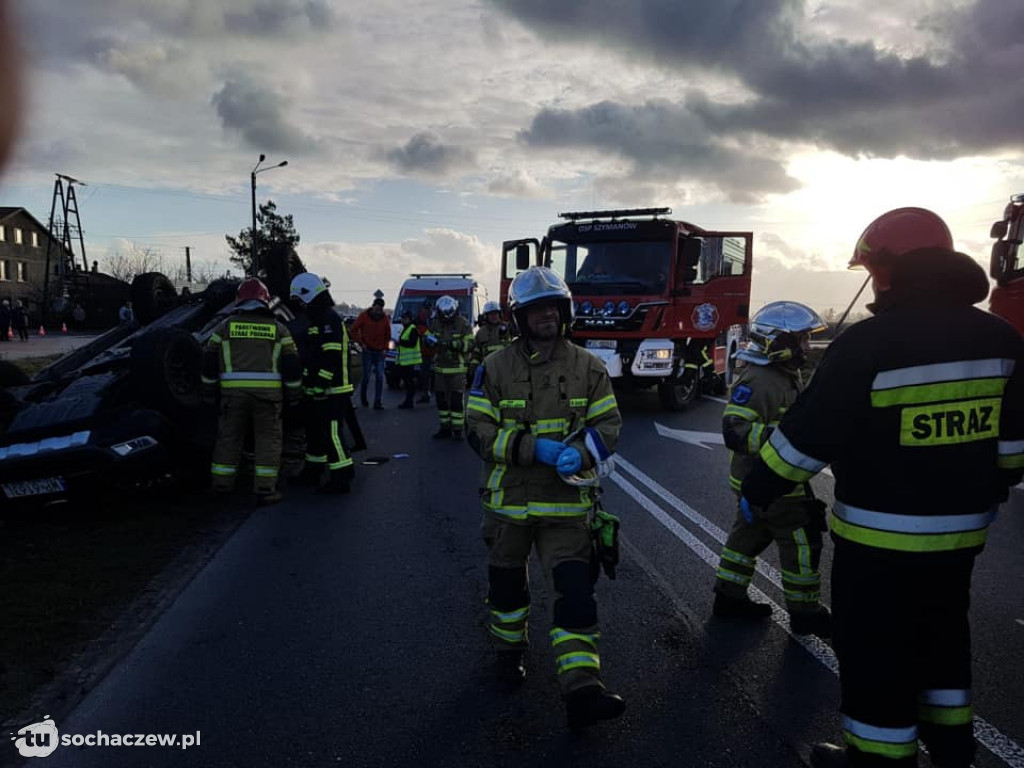 Wypadek na obwodnicy Teresina w Elżbietowie