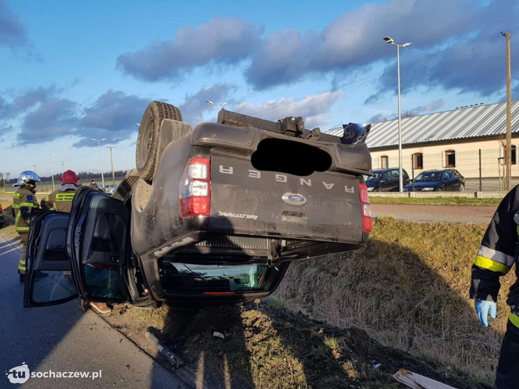Wypadek na obwodnicy Teresina w Elżbietowie