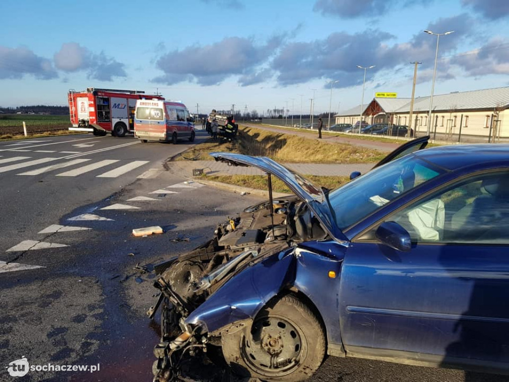 Wypadek na obwodnicy Teresina w Elżbietowie