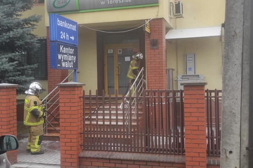 Pożar klimatyzatora w Banku Spółdzielczym w Teresinie