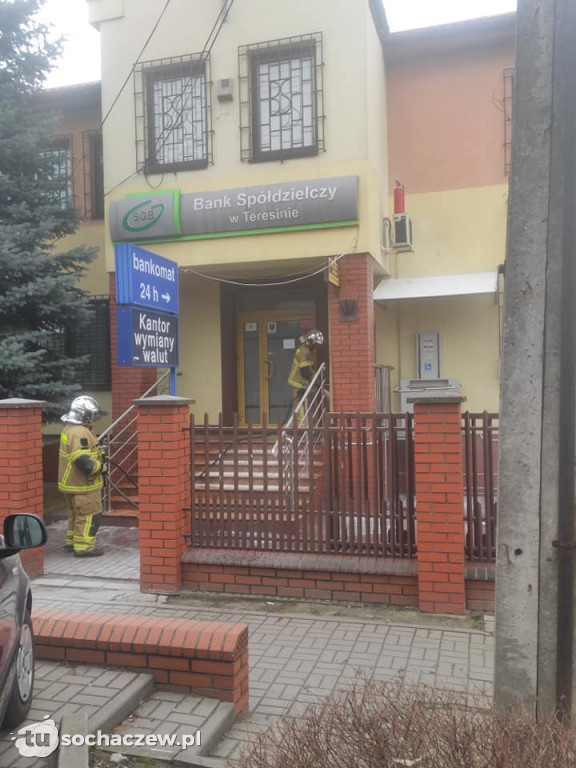 Pożar klimatyzatora w Banku Spółdzielczym w Teresinie